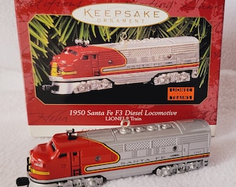 Décoration Noël Hallmark – Locomotive Lionel Santa Fe F3 Diesel (1950) – Suspendue