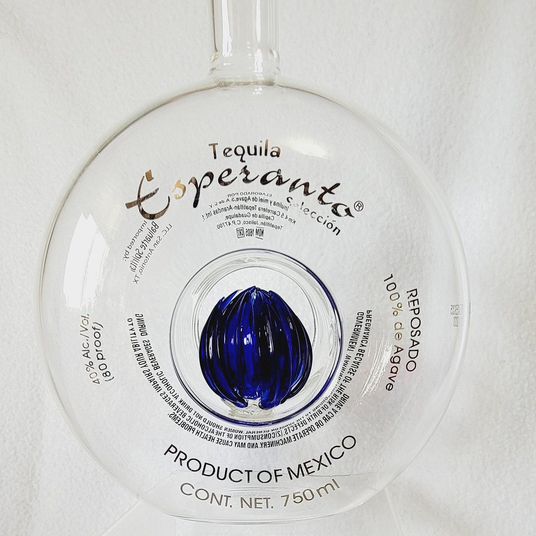 Empty Esperanto Signature Tequila Bottle Hand Blown Glass Etsy