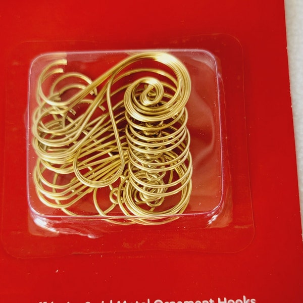 25 Gold or Silver Swirl Heavy Duty Decorative Ornament Hooks, NEW