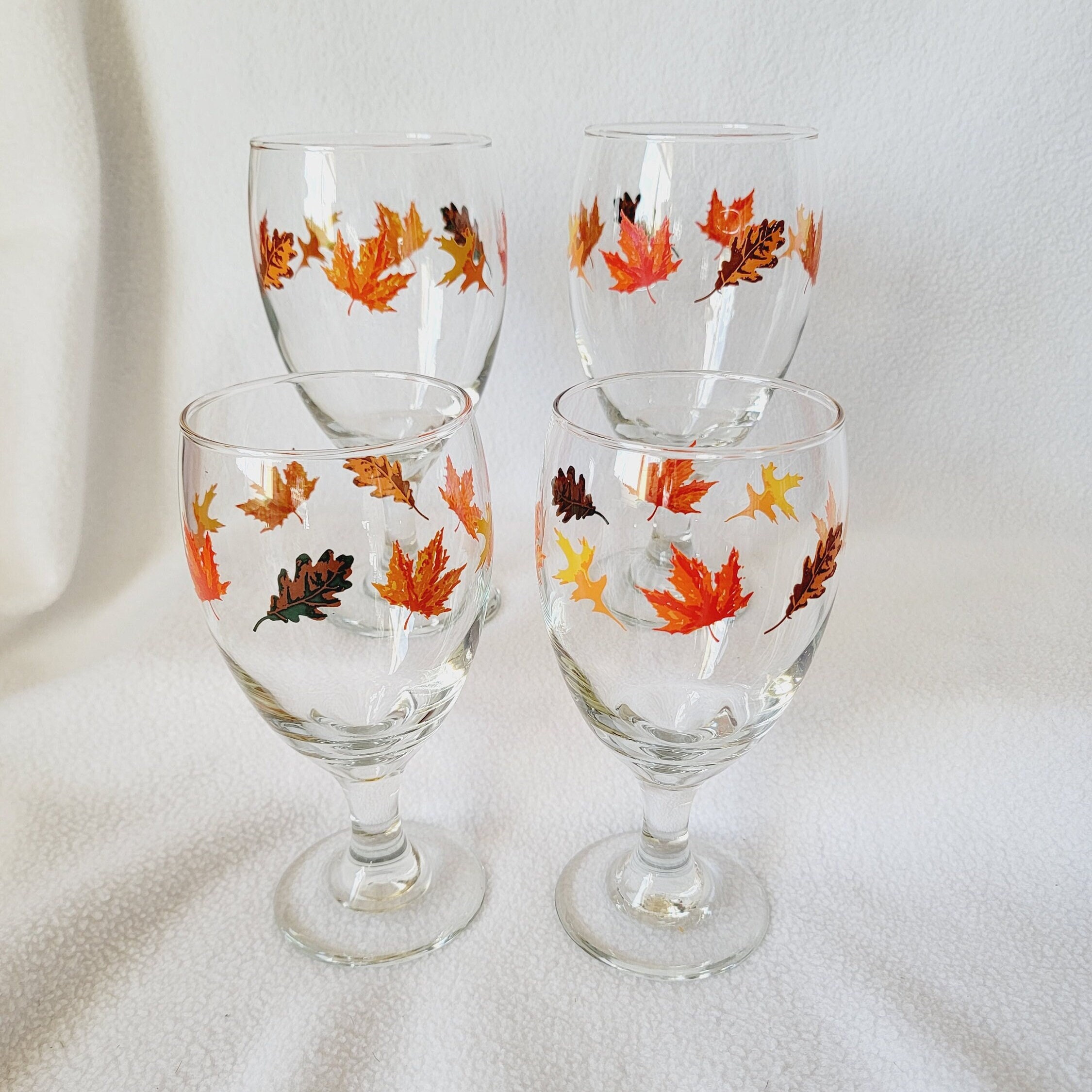 Leaf Etched Drinking Glasses in Blown Recycled Glass — GARDENHEIR