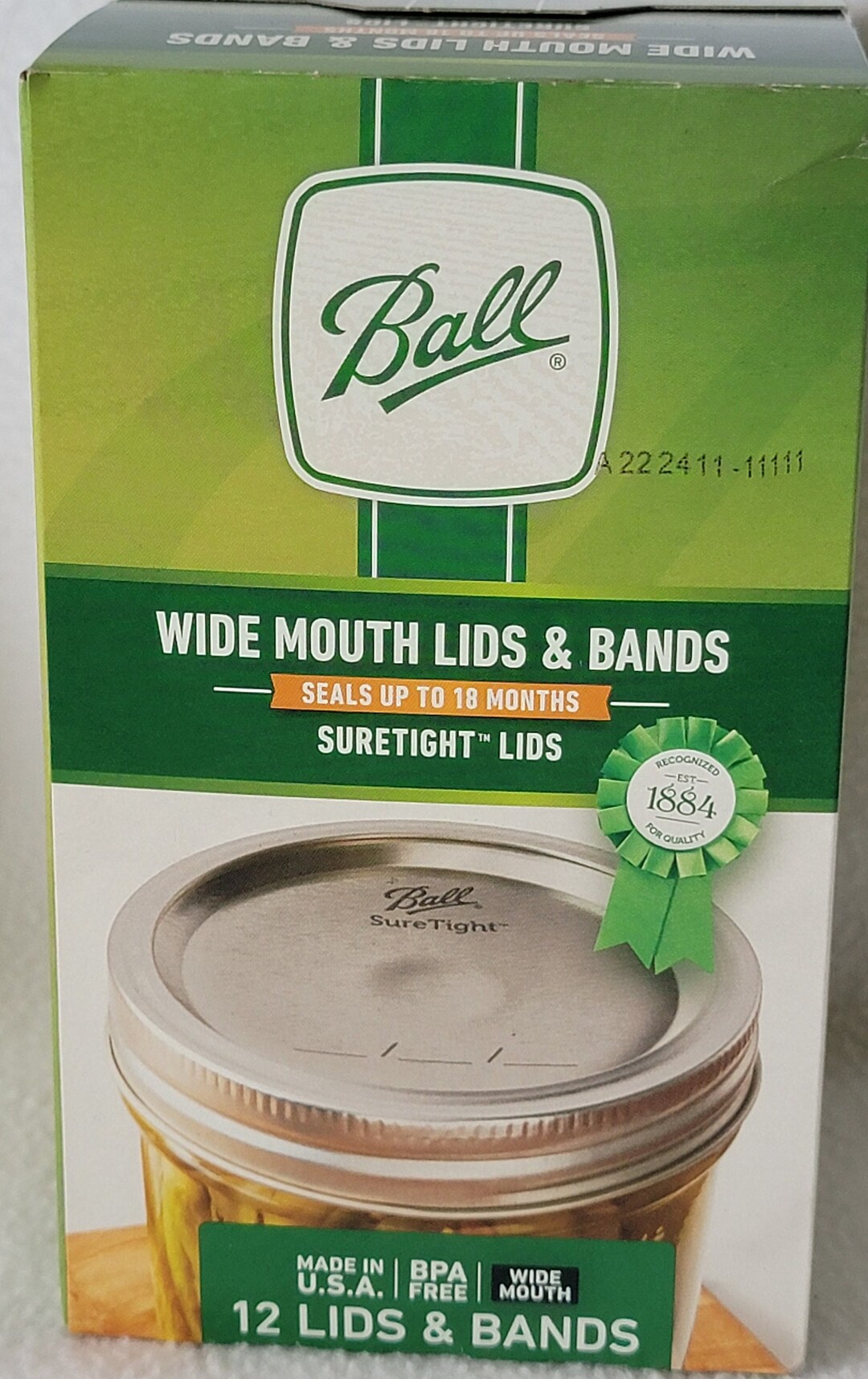 Ball Canning Jar Lids With Bands, PBA Free Made in USA, NEW 2022 Stock