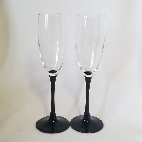 Black Stemware Etsy
