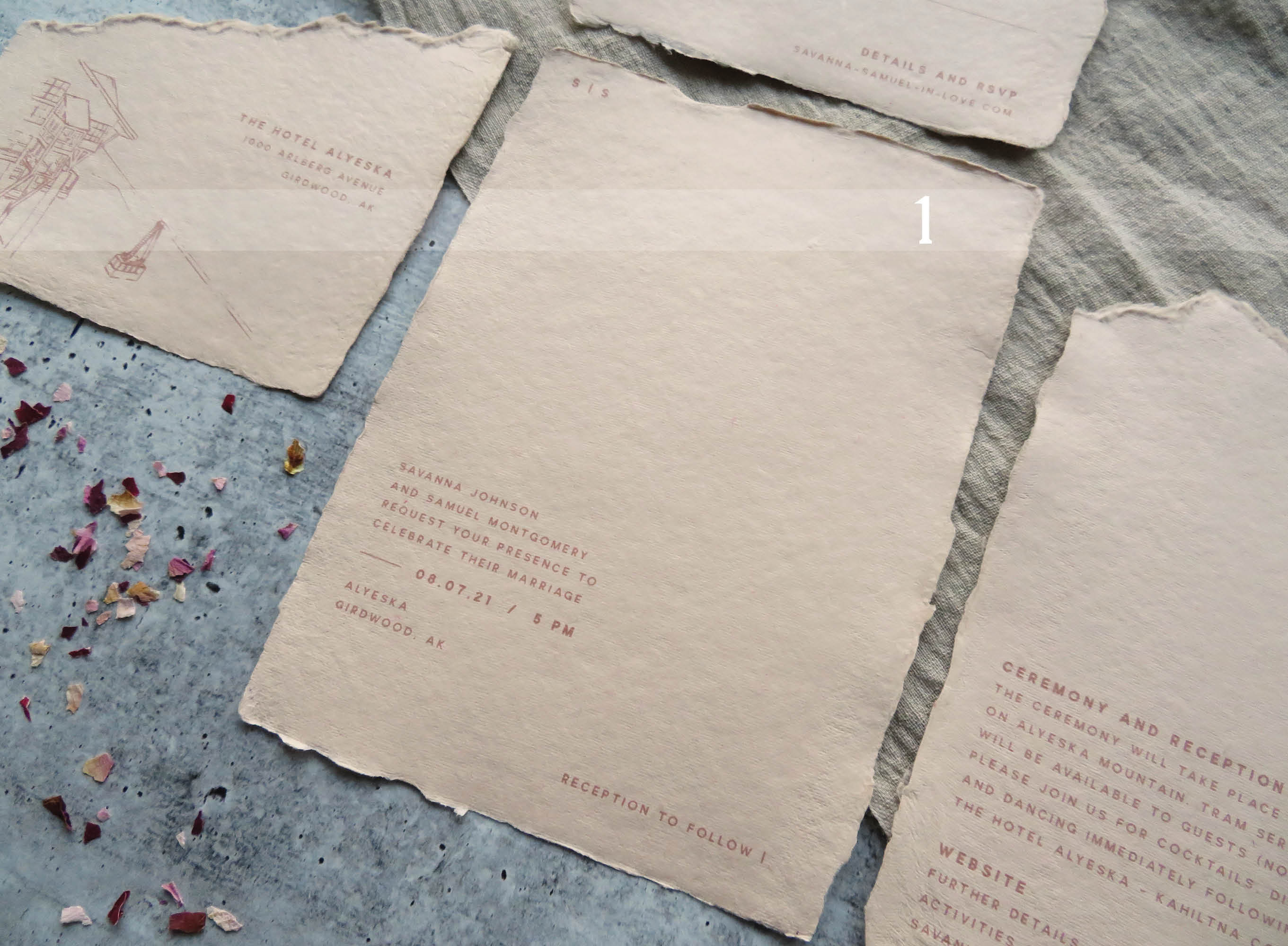 Custom Wedding Invitation Landscape Wedding Invitation on - Etsy