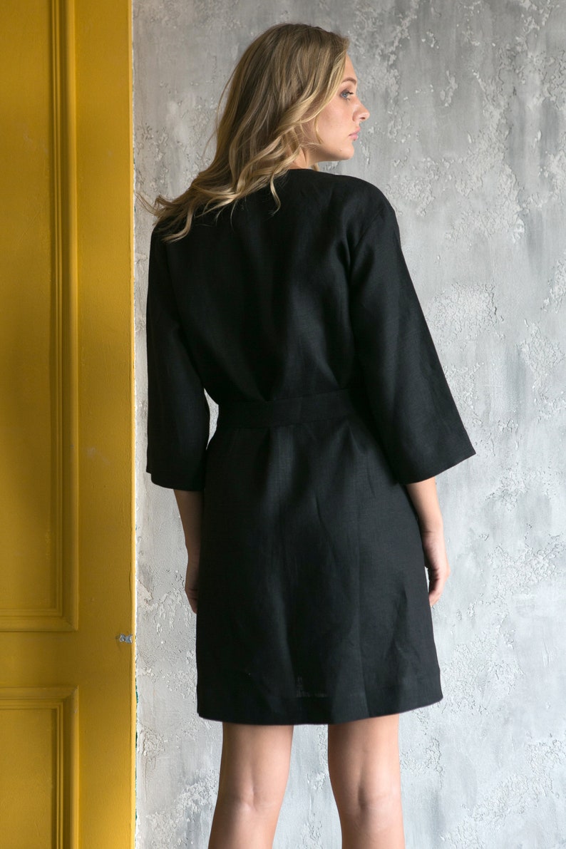 Linen Robe Robe for Women Linen Dressing Gown Linen Etsy