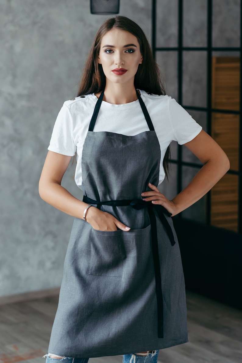 ThePrancingHare Linen Apron - Thumbnail 2