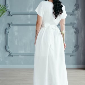 Linen Wedding Dress - Simple Wedding Dress - Beach Wedding Dress - Boho Wedding Dress - Romantic White Dress - Elopement Dress