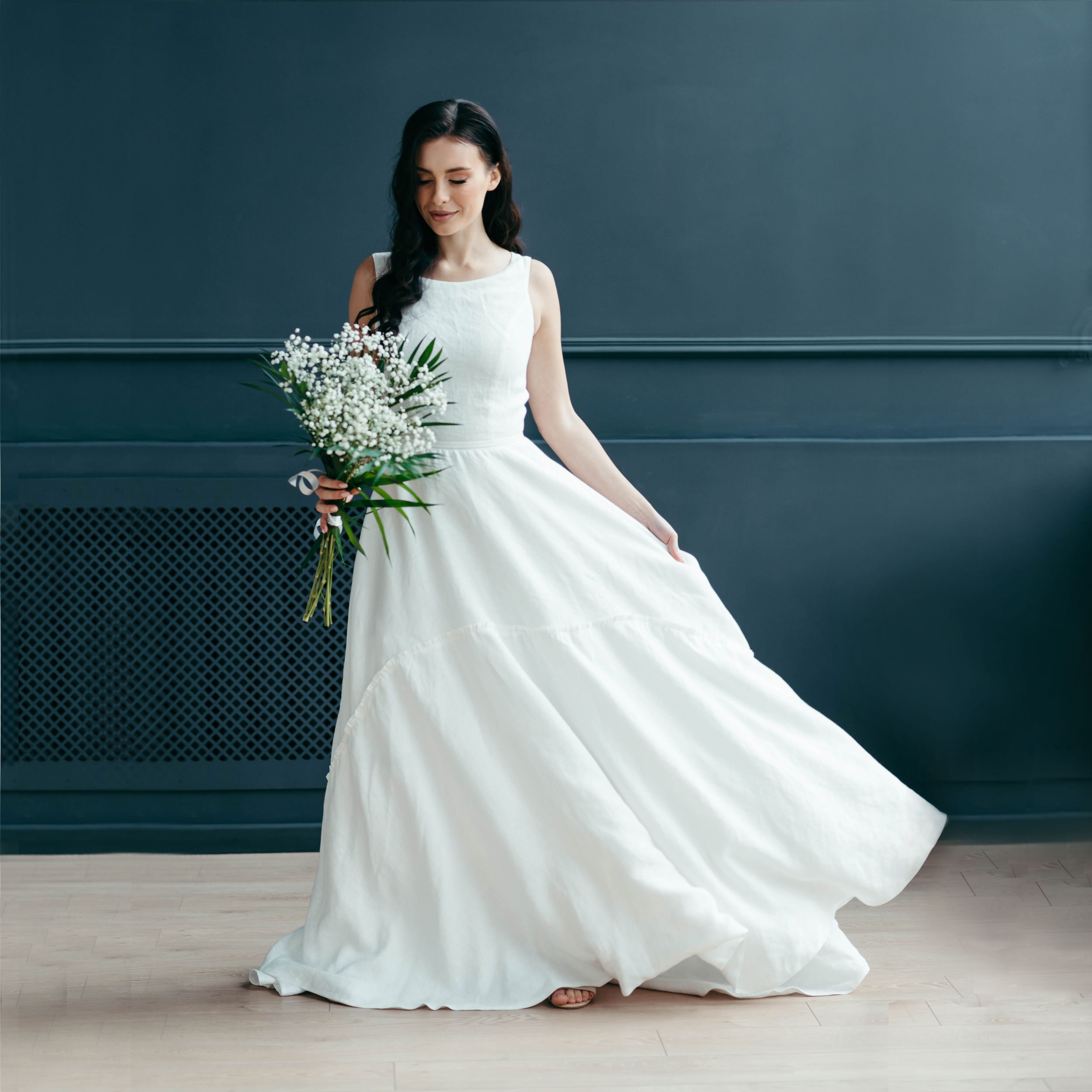 chinese dress ladies Auldyn Linen Gown main image 1