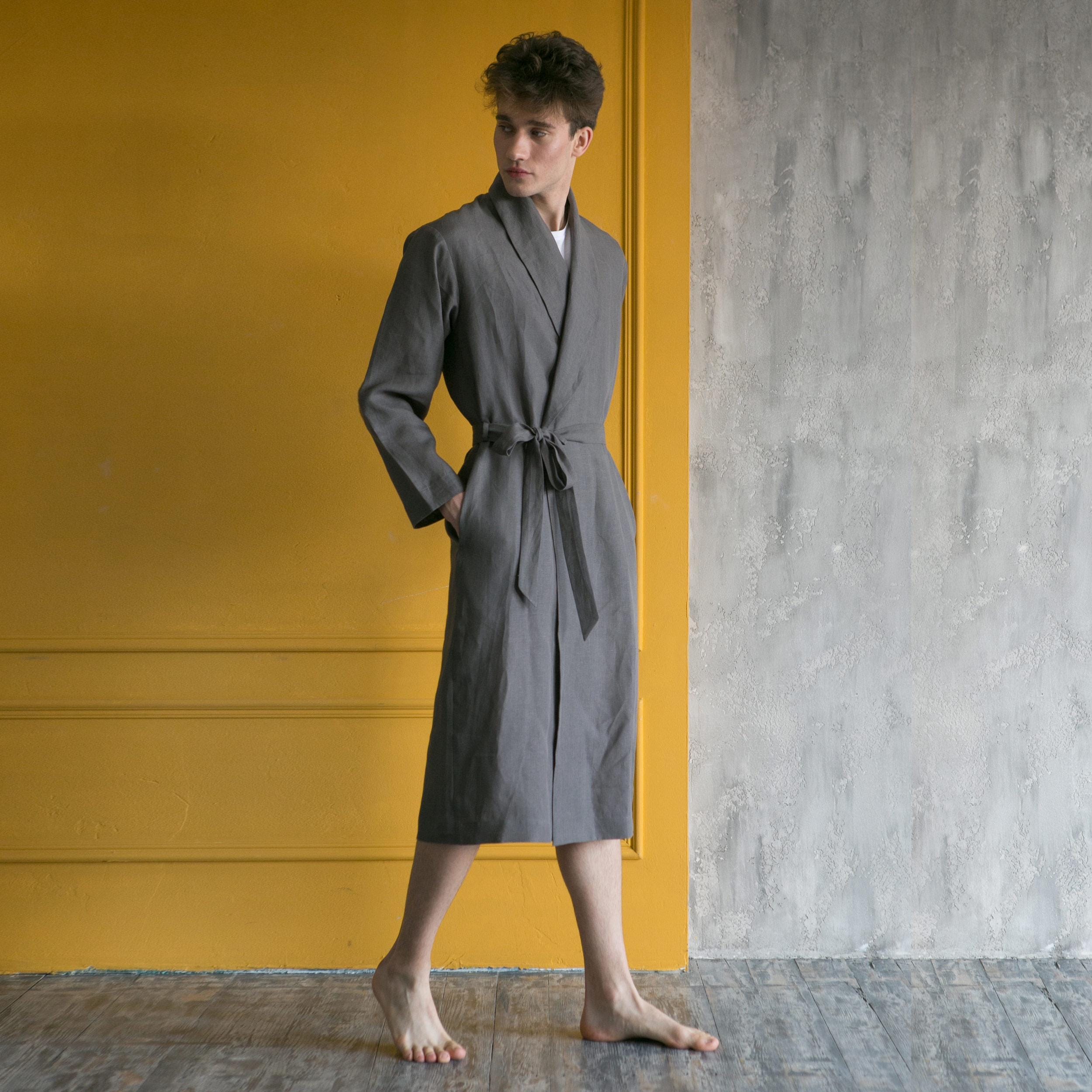Linen Dressing Gown Mens - Etsy