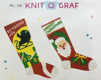 IT'S HERE!! Brand NEW!! #105 Knit-O-Graf Christmas Stockings (sold by owner)