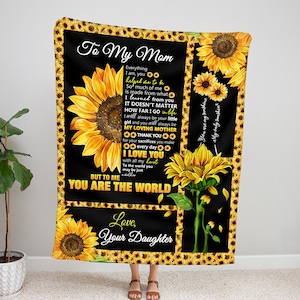 To my mom sunflower blanket sale