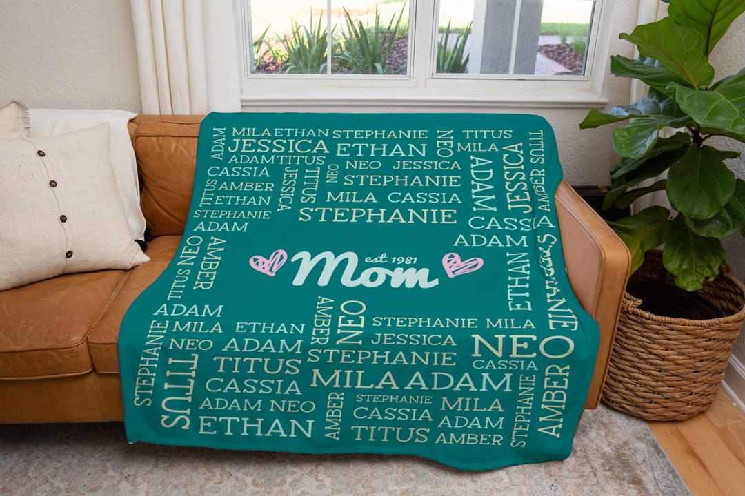 Mom Blanket Personalized Blanket for Mom Mothers Day Etsy