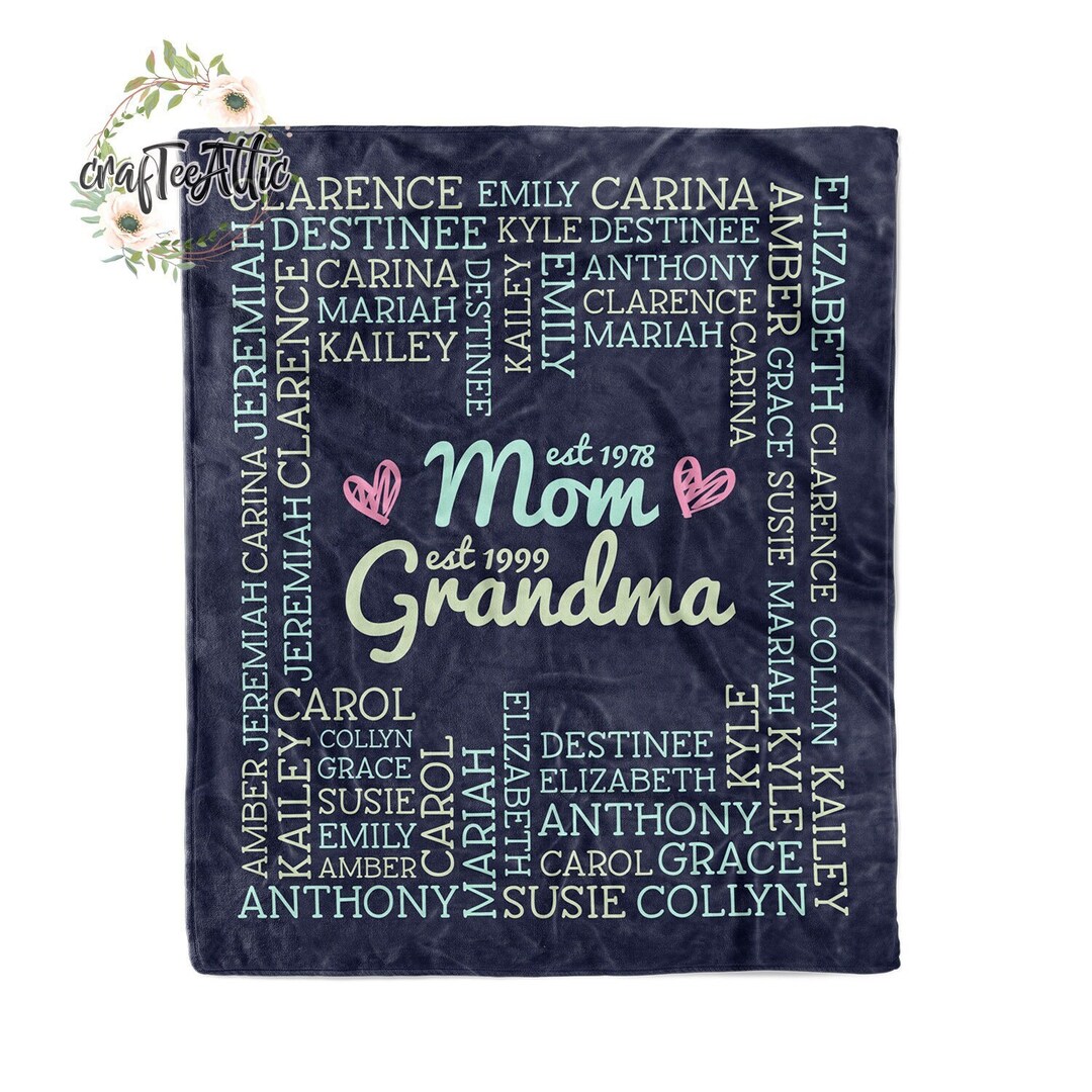 Grandma Blanket Personalized Gifts for Mom, Grandma Mothers Day Gift ...