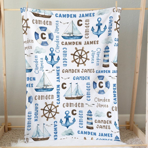 Nautical Blanket Etsy