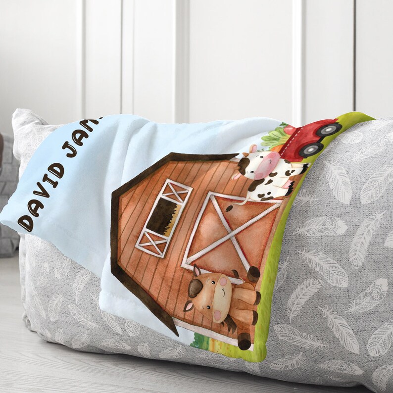 Farm Milestone Blanket Farm Animals Baby Blanket Farm Animal Etsy