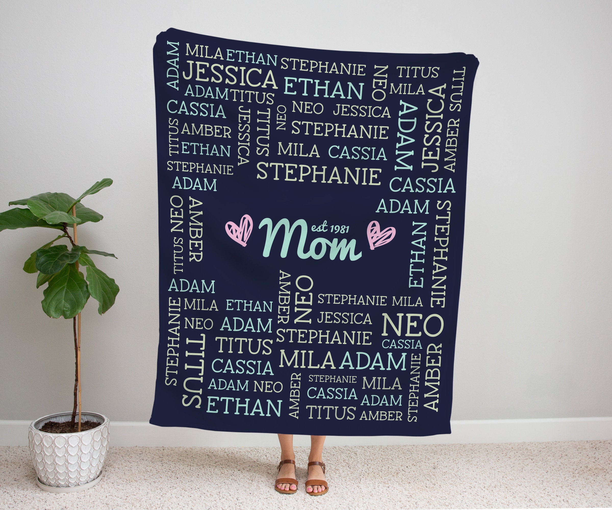 Mom Blanket, Personalized Blanket for Mom, Mothers Day Blanket, Gift ...