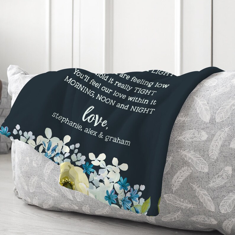 Personalized Grandma Blanket Grandmother Blanket Family Etsy