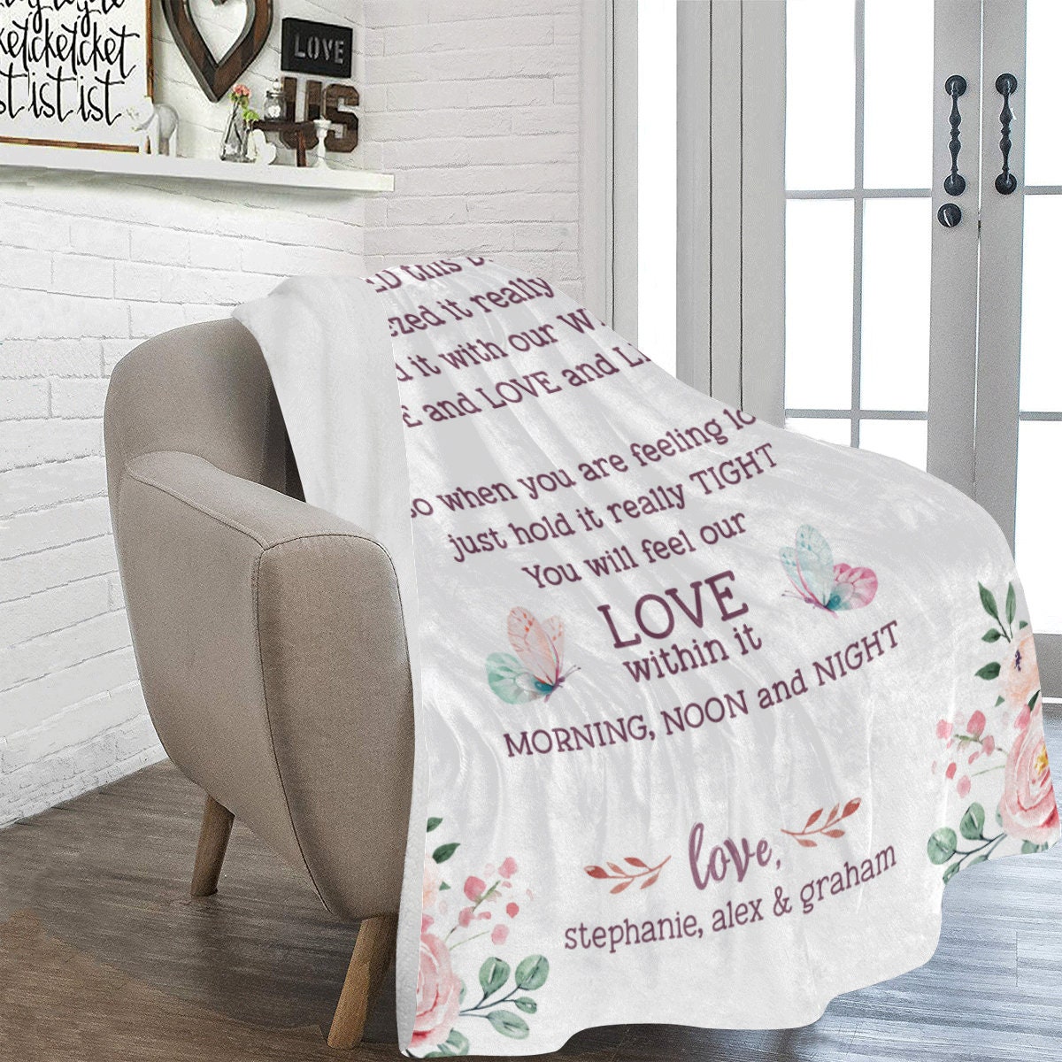 Personalized Grandma Blanket Grandmother Blanket Etsy UK