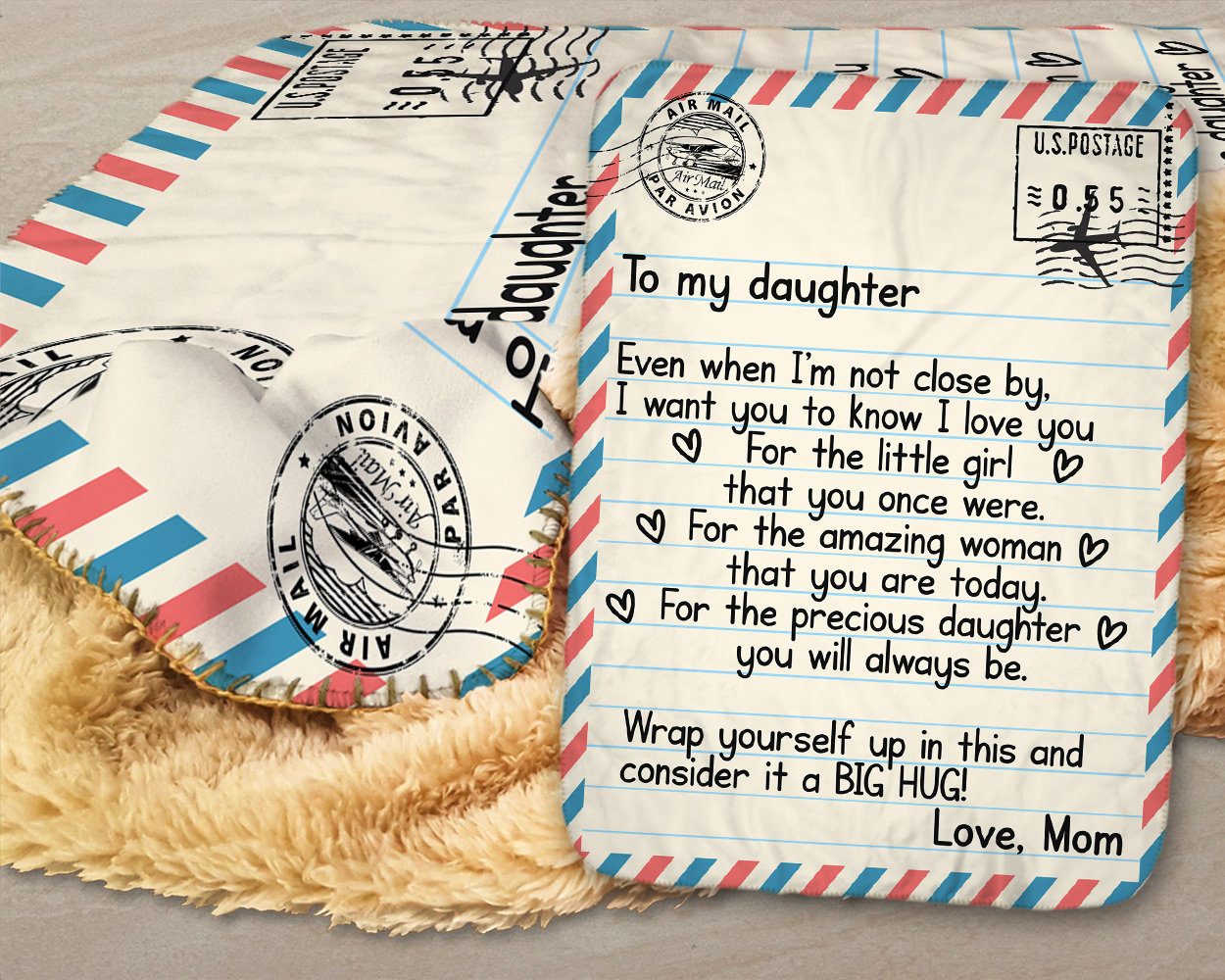 Daughter Blanket Mom Envelope Letter Blanket Long Distance Etsy