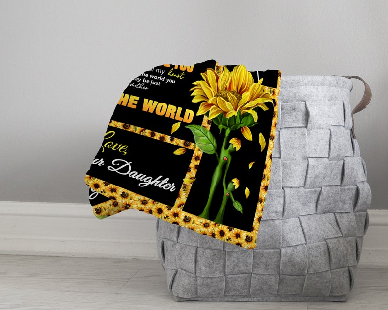 Personalized Blanket for Mom Sunflower Blanket for Mom Etsy