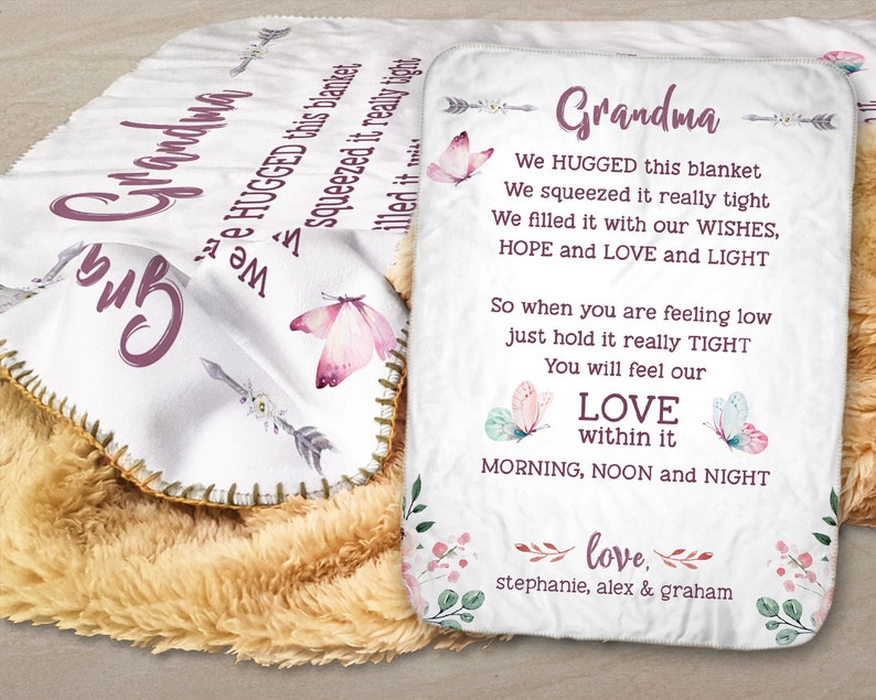 Personalized Grandma Blanket Grandmother Blanket Etsy Canada