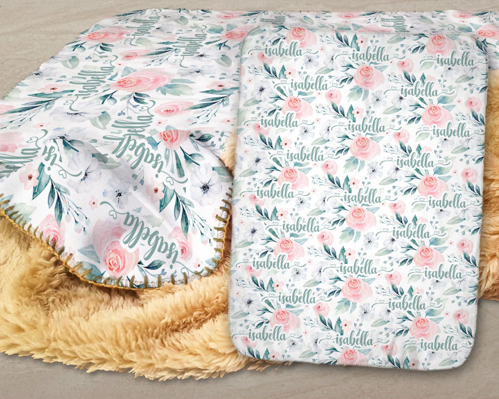 Baby Name Blanket Personalized Name Blanket Custom Baby Girl Etsy