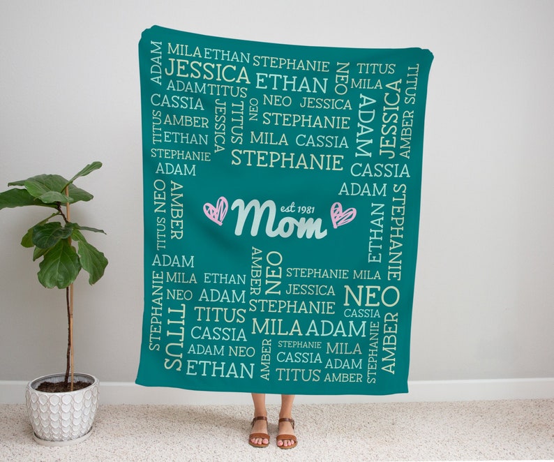 Mom Blanket Personalized Blanket for Mom Mothers Day Etsy
