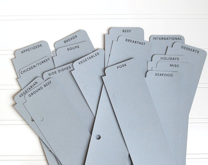 Custom Binder Dividers, Printed Index Tabs Personalized With Your Text