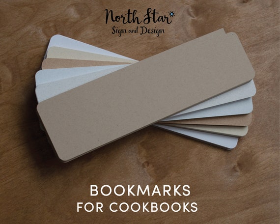 Cookbook Bookmarks, Set of 16, Blank Bookmarks, Recipe Organization, Write  on Bookmarks, Gifts, Kitchen, Cooking 