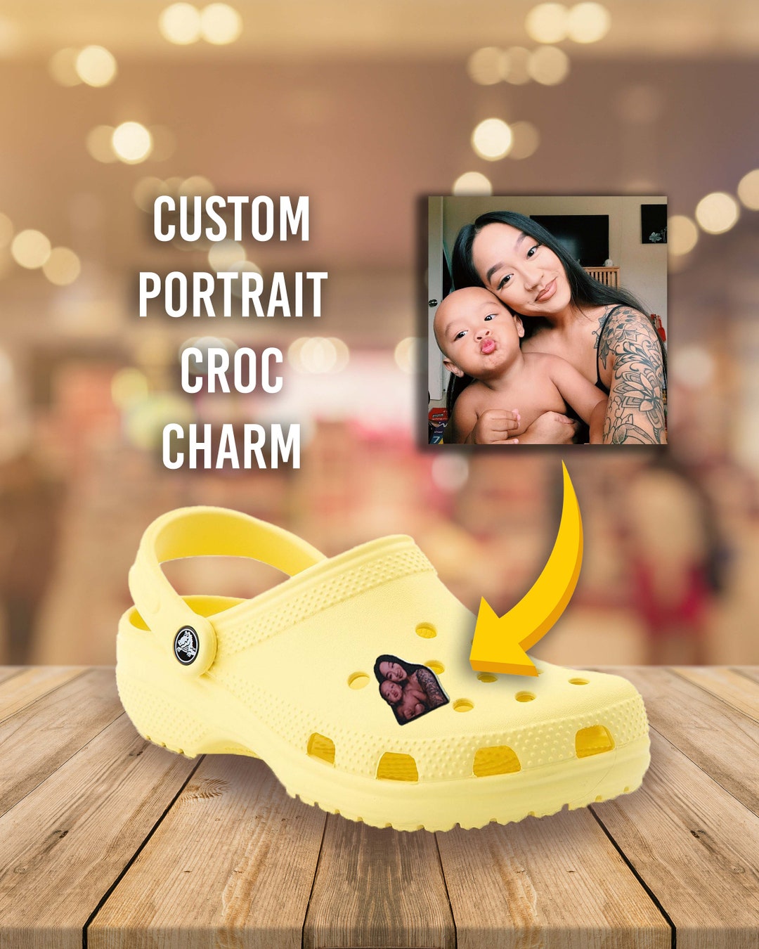 Custom Portrait Shoe Charms 