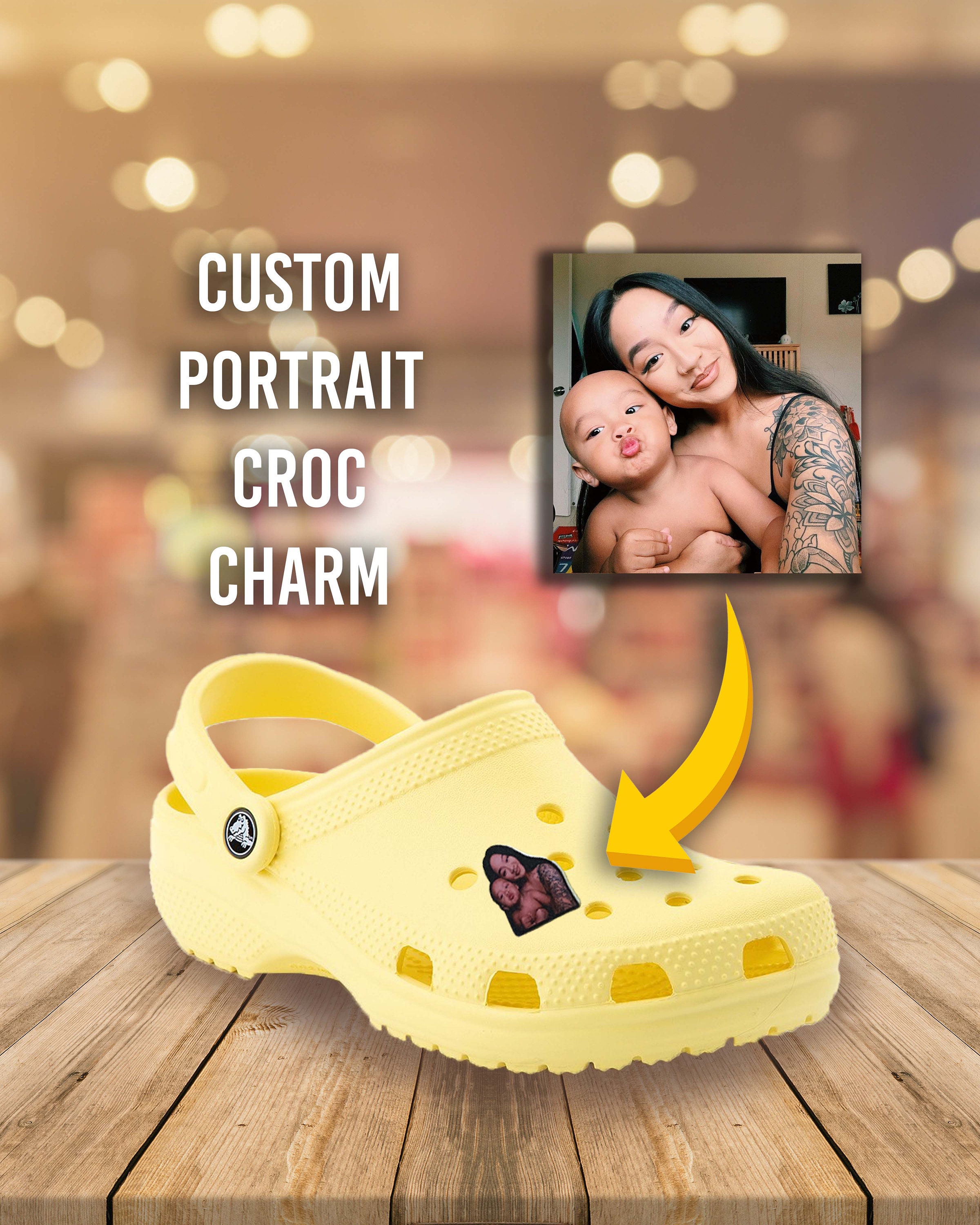 Custom Portrait Charms Croc - Etsy