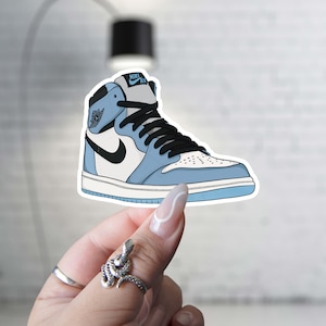 Jordan 1 Retro High White "University Blue" Sticker