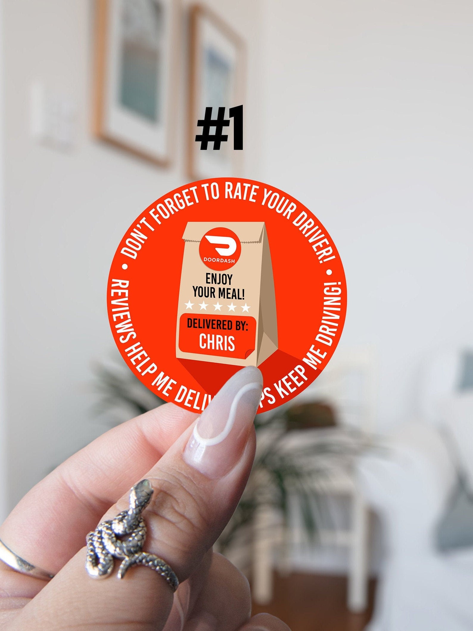 Personalized DoorDash Delivery Bag Sticker 12 Stickers Etsy