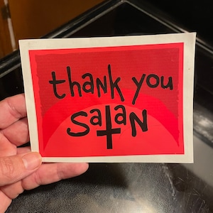 Thank you Satan sticker