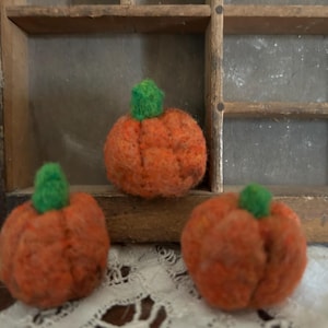 Fall Wool Felted Pumpkins
