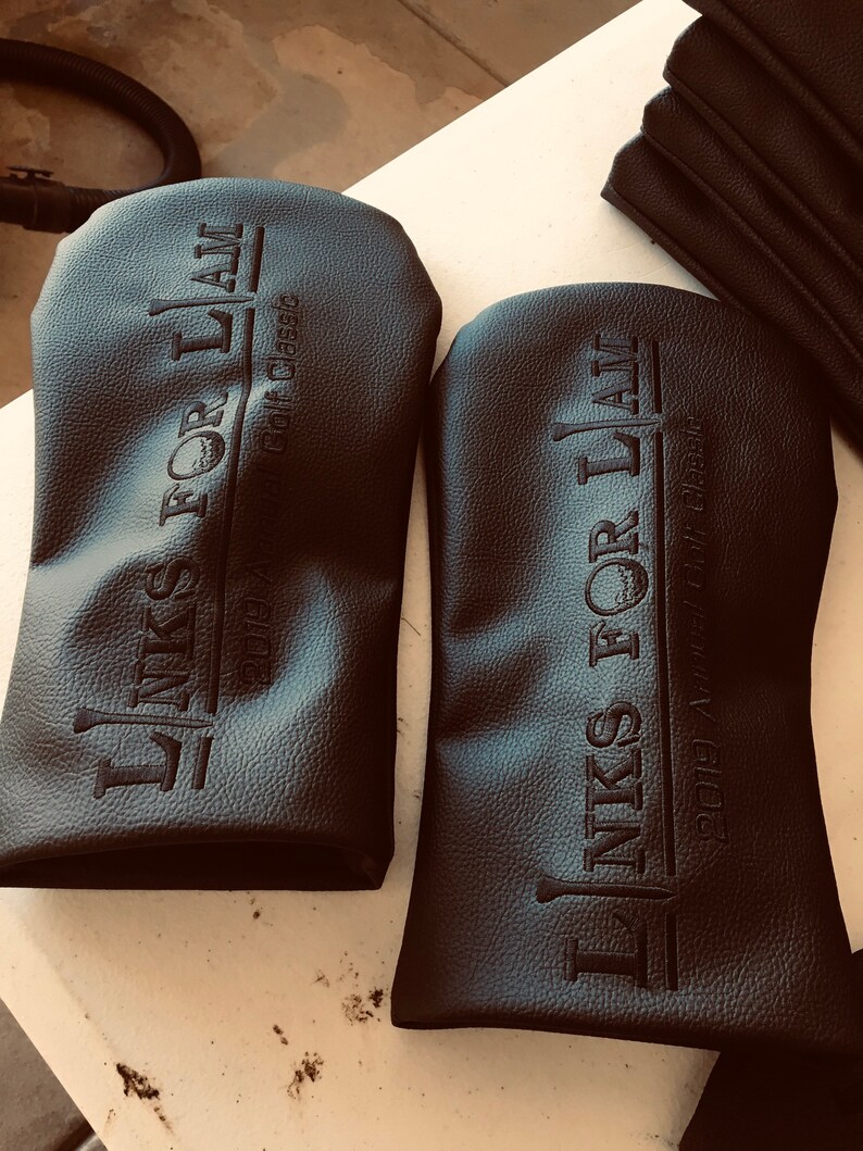 Custom Head Covers Faux Leather Driver Cover Embroidered Etsy