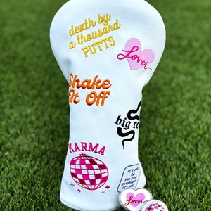 Special Edition SWIFTIE inspired embroidered golf driver cover w/ Bonus Gift! * Ready to Ship!