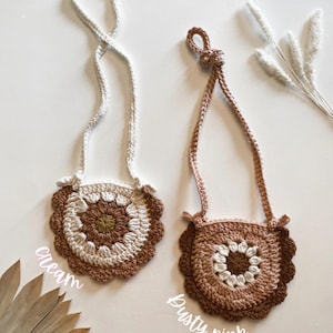Sac à main bohème pour tout-petits | Porte-monnaie enfant au crochet | Sac à main pour tout-petit | Porte-monnaie marguerite | Sac à main bandoulière petite fille | Cadeau pour tout-petit | Accessoires pour tout-petits