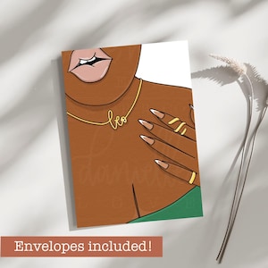 Horoscope Birthday Card – Cute Zodiac Necklace Illustration for Astrology Fans – Buy Single Card or Complete 12-Card Collection