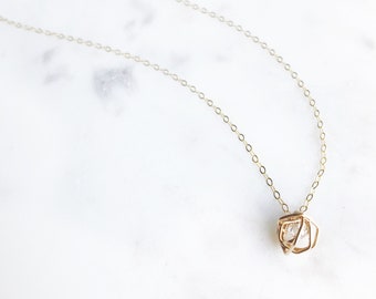 Hope pendant necklace // minimalist // geometric // modern // delicate // 14K gold-filled wire // nimble necessity