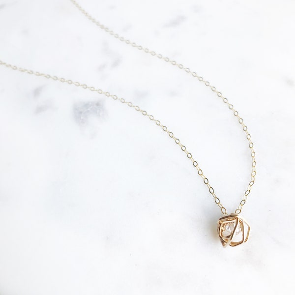 Hope pendant necklace // minimalist // geometric // modern // delicate // 14K gold-filled wire // nimble necessity