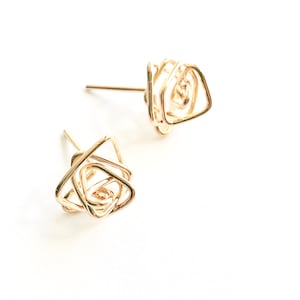 Hope stud earrings // minimalist // geometric // modern // delicate // 14K gold-filled wire // nimble necessity