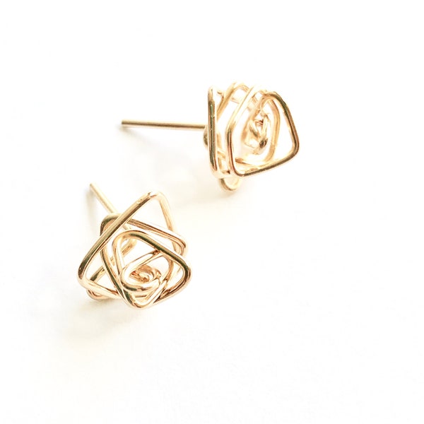 Hope stud earrings // minimalist // geometric // modern // delicate // 14K gold-filled wire // nimble necessity