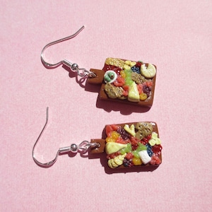 Handmade Polymer Clay Charcuterie Board Earrings | Unique Gift | Statement Earrings | Handmade Jewelry | Cute Earrings