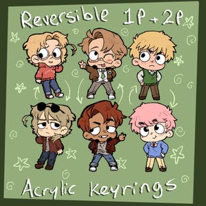 1P/2P reversible Hetalia keychains