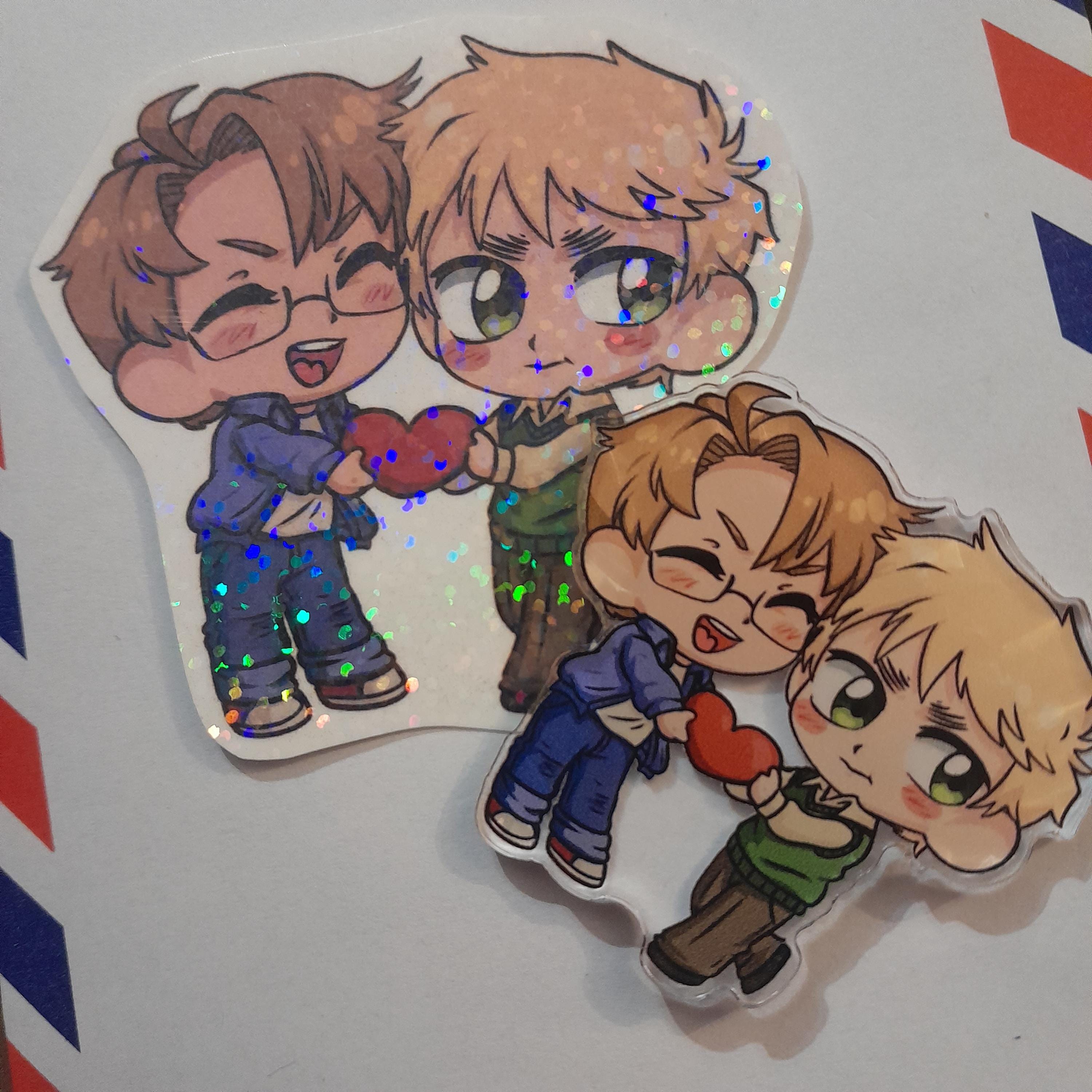 USUK Heart Magnet (+sticker) - Etsy, image size:3000x3000