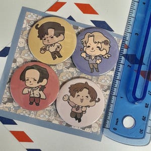 4 BADGE SET- hetalia badges
