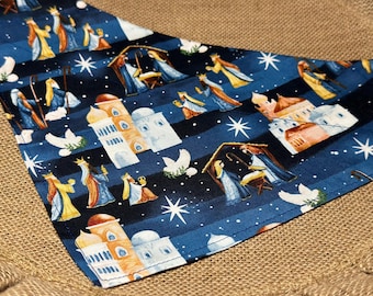 Christmas Manger Dog Bandana/Christmas Nativity pattern/Dog, Cat, Pet Bandana/Matching Hair Scrunchie