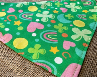 Lucky Dog Bandana/Lucky Charm Pet Bandana/St Patrick's Day Bandana/ Bandana/Over the Collar or Tie ON Bandana