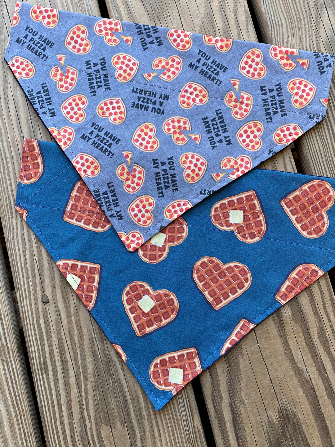 Dog Bandana/ Pet Bandana/ Pizza Bandana / Waffle Bandana/ Fun Pet