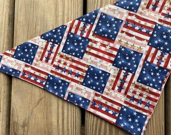 PATRIOTIC Dog Bandana (Over The Collar) - Patriotic Prints//Dog Bandana//Cat Bandana// Slip On Bandana// Dog Gift// Dog Owner Gift